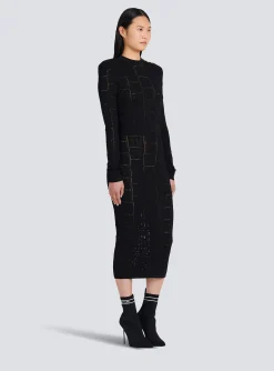Women Balmain Cropped Eco-designed Sweater With Monogram