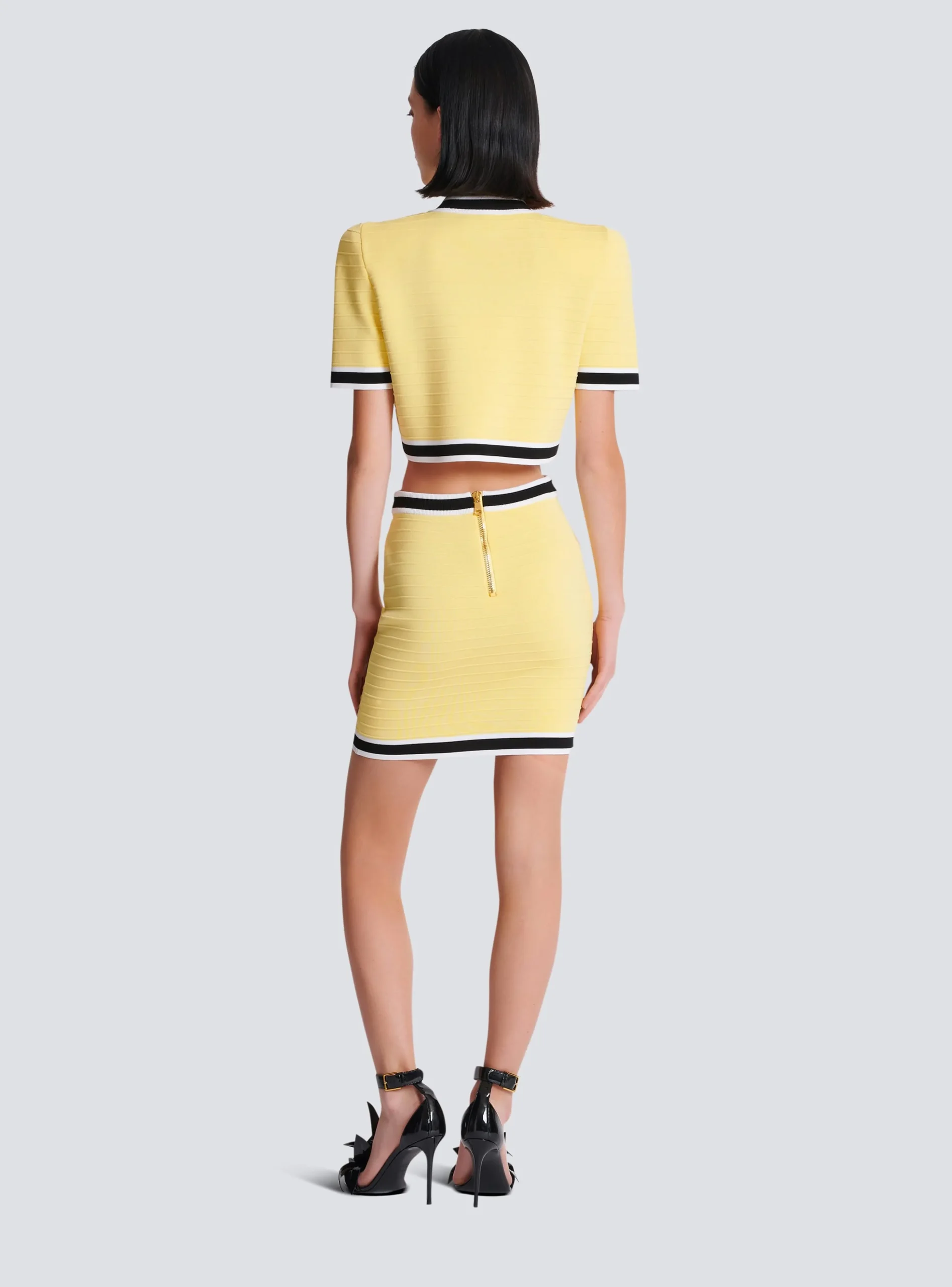 Women Balmain Cropped Knit Cardigan