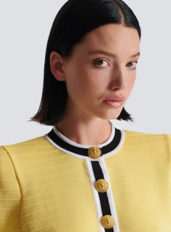 Women Balmain Cropped Knit Cardigan