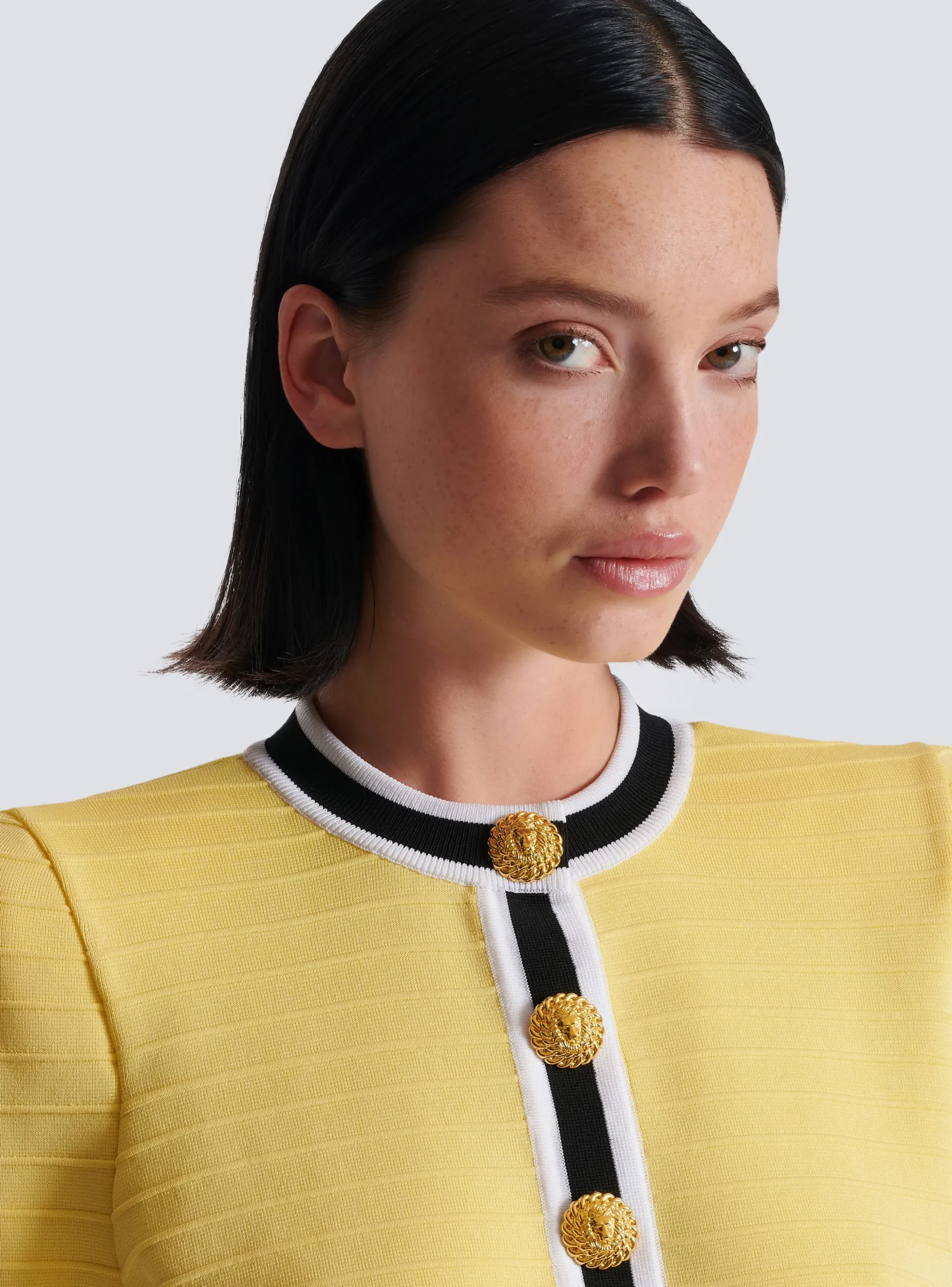 Women Balmain Cropped Knit Cardigan