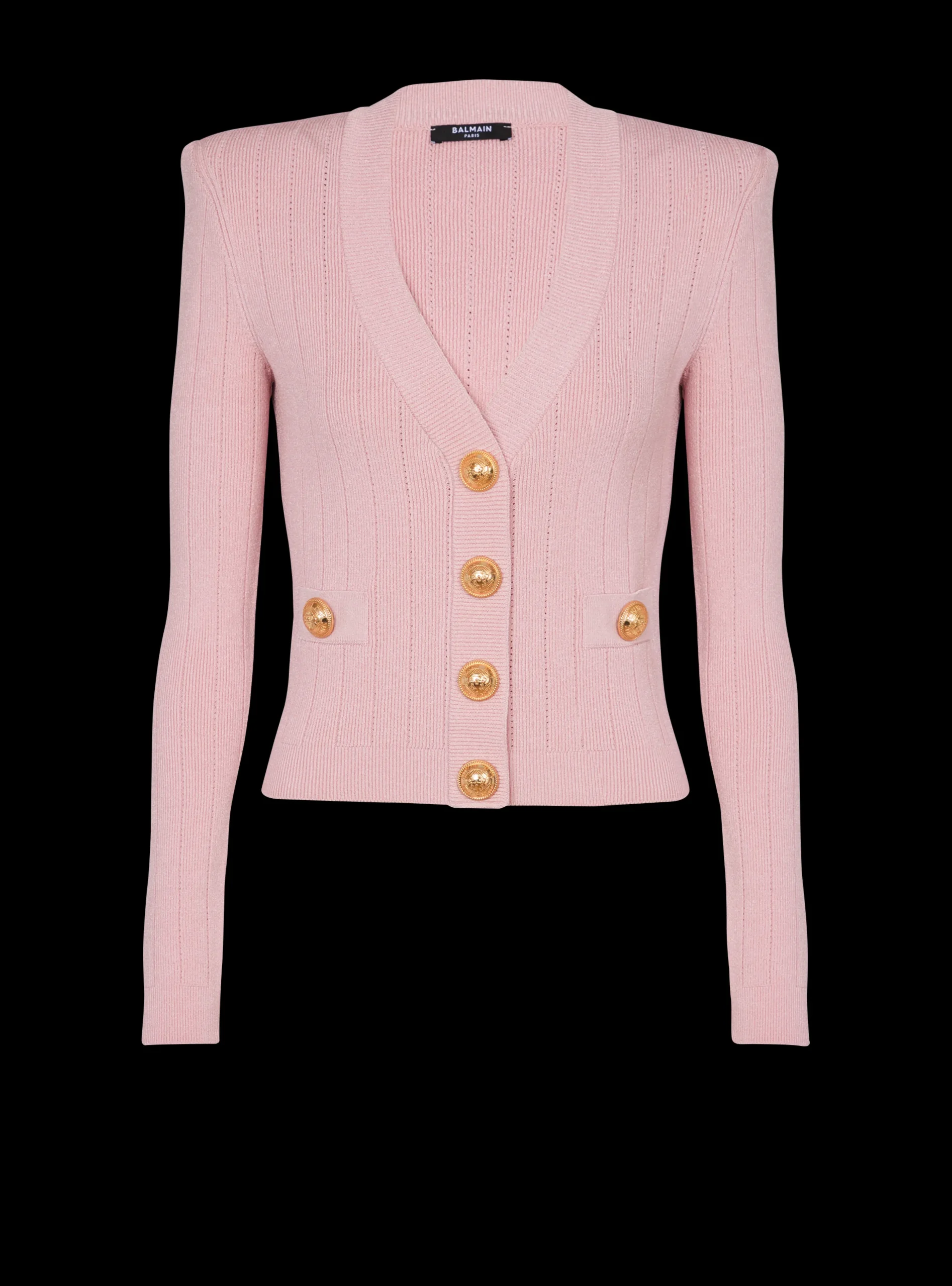 Women Balmain Cropped Knit Cardigan