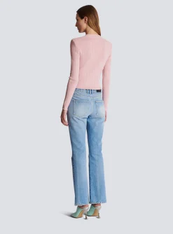 Women Balmain Cropped Knit Cardigan