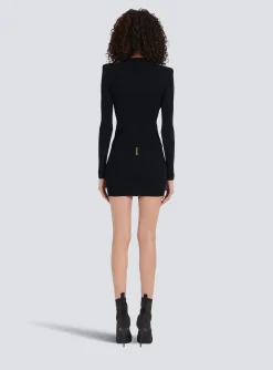 Women Balmain Cropped Knit Cardigan With Gold-tone Buttons