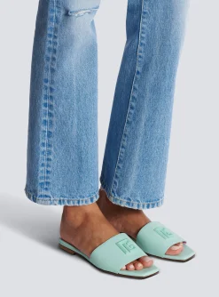 Women Balmain Dafne PB Mules In Calfskin