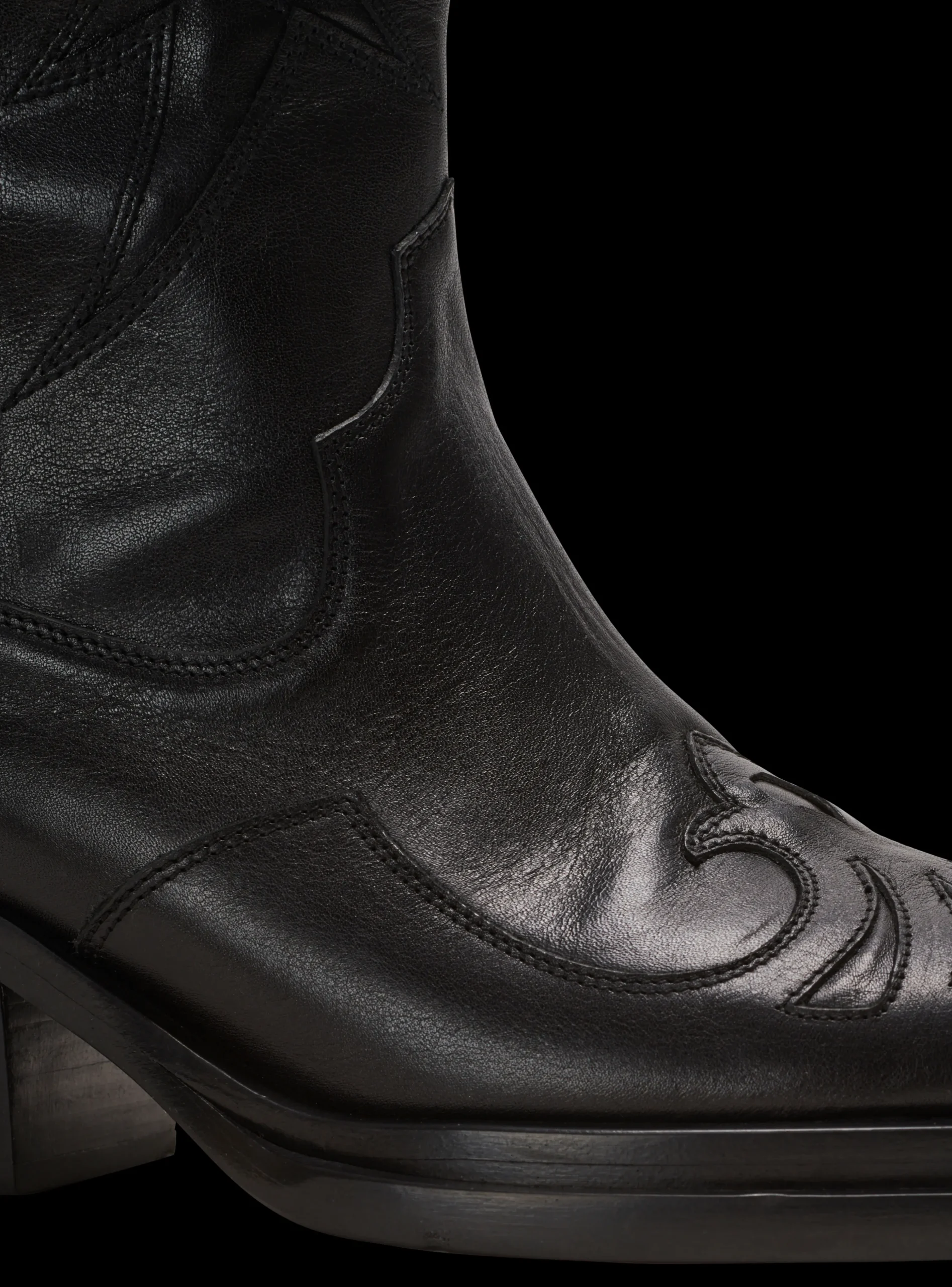 Balmain Dan Patchwork Leather Boots