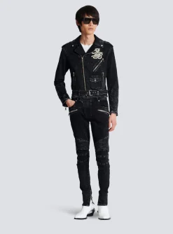 Balmain Denim Biker Jacket