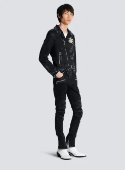 Balmain Denim Biker Jacket