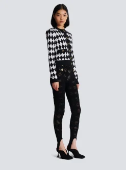 Women Balmain Diamond Knit Cardigan
