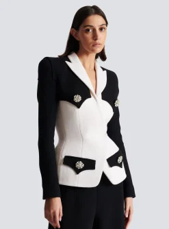Women Balmain Double Crepe Jacket