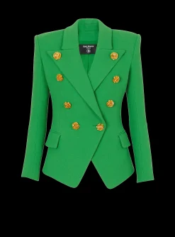 Women Balmain Double Crepe Suit Jacket