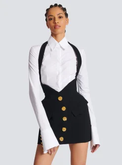 Women Balmain Double Crepe Tulip Skirt