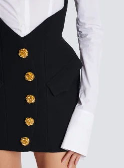 Women Balmain Double Crepe Tulip Skirt