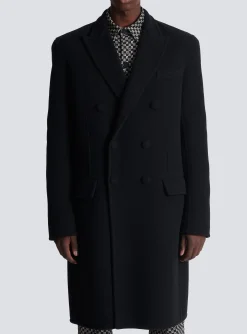 Balmain Double Face Wool And Cashmere Coat