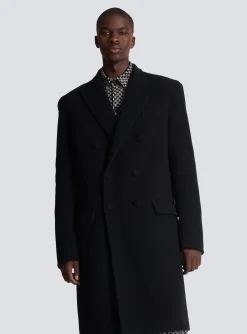 Balmain Double Face Wool And Cashmere Coat