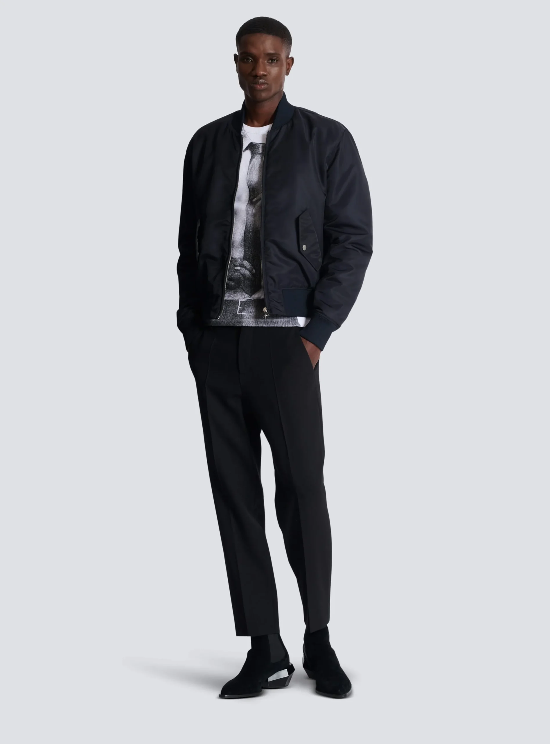 Balmain Double Wool Crepe Trousers