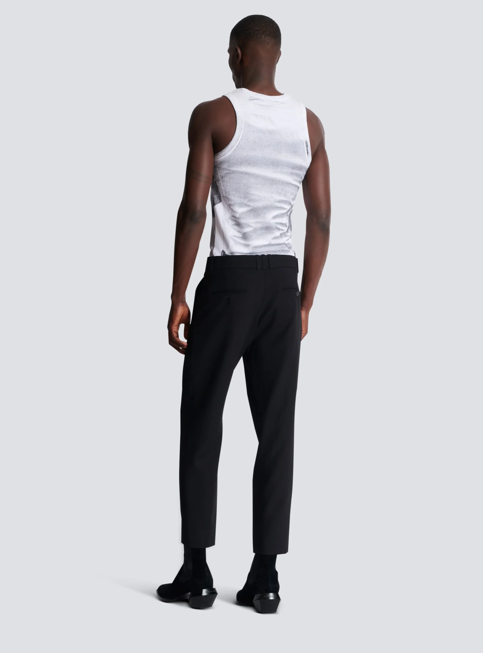 Balmain Double Wool Crepe Trousers