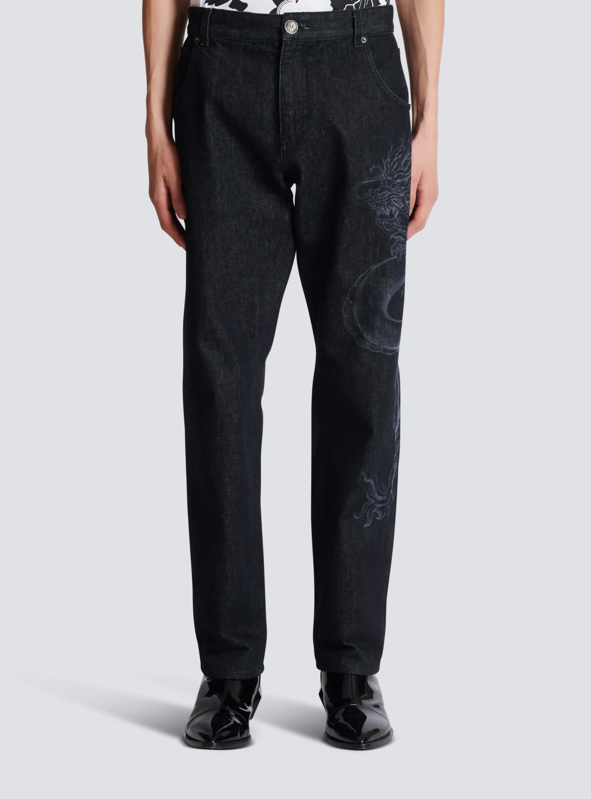 Balmain Dragon Denim Jeans
