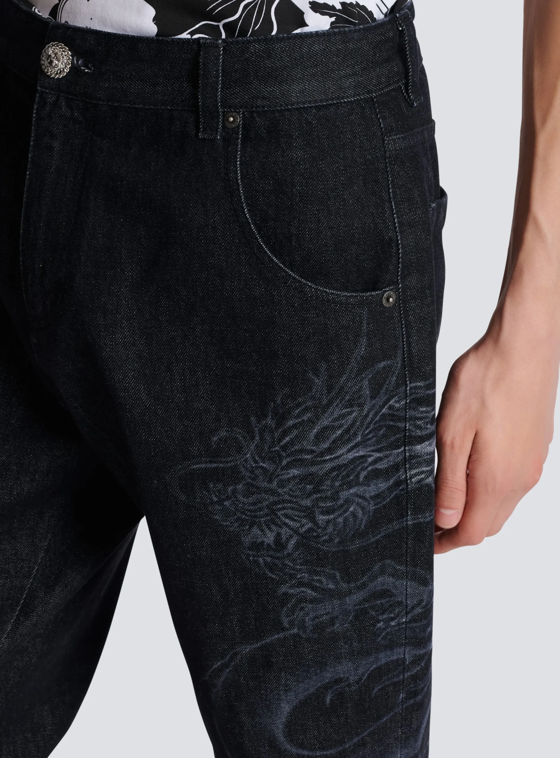 Balmain Dragon Denim Jeans
