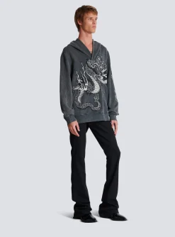 Balmain Dragon Embroidered Sweatshirt