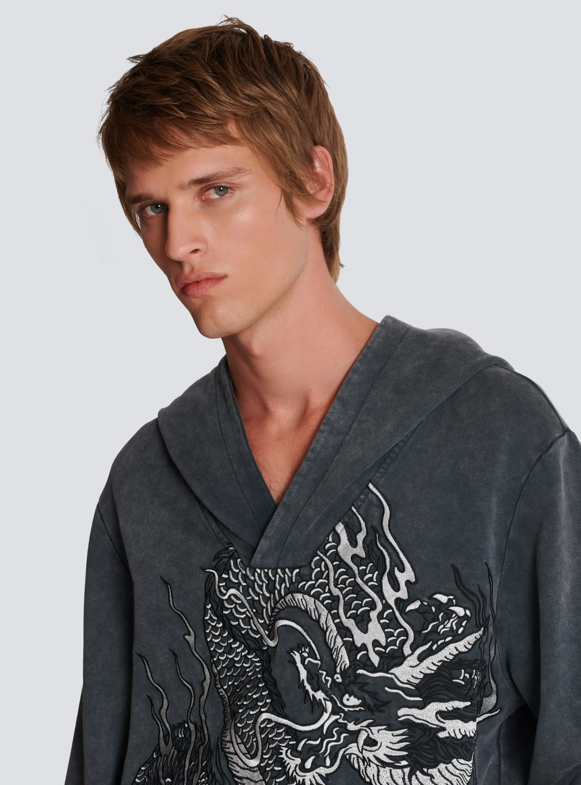 Balmain Dragon Embroidered Sweatshirt