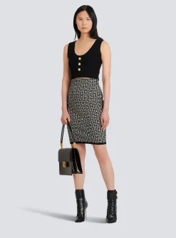 Women Balmain Eco-designed Knit Crop Top