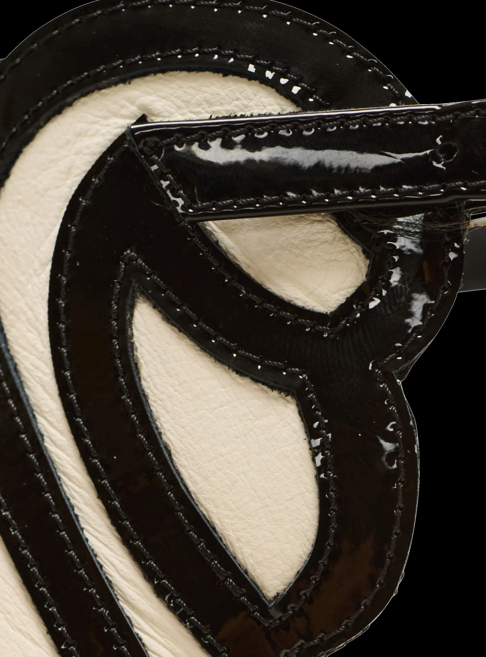 Women Balmain Eden Sandals In Two-tone Leather