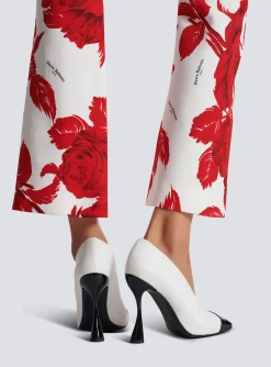 Women Balmain Eden Two-tone Pumps In Lambskin And Patent Leather
