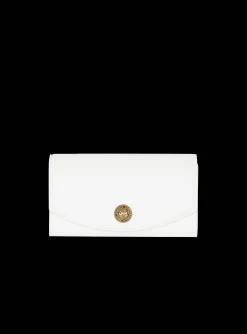 Women Balmain Embl&egrave;me Grained Calfskin Clutch
