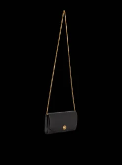 Women Balmain Embl&egrave;me Grained Calfskin Clutch