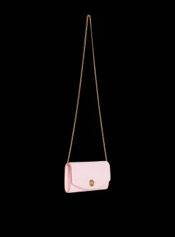 Women Balmain Embl&egrave;me Grained Calfskin Clutch