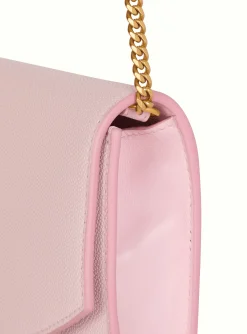 Women Balmain Embl&egrave;me Grained Calfskin Clutch