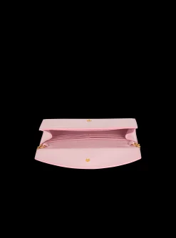 Women Balmain Embl&egrave;me Grained Calfskin Clutch