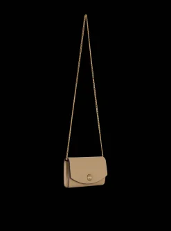 Women Balmain Embl&egrave;me Grained Calfskin Clutch