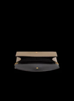 Women Balmain Embl&egrave;me Grained Calfskin Clutch