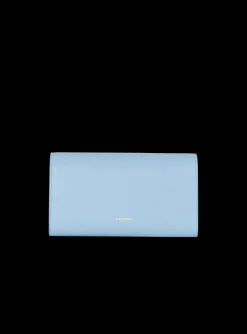 Women Balmain Embl&egrave;me Grained Calfskin Clutch