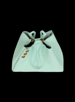 Women Balmain Embl&egrave;me Grained Calfskin Tote Bag