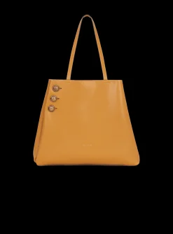 Women Balmain Emblème Grained Leather Tote Bag