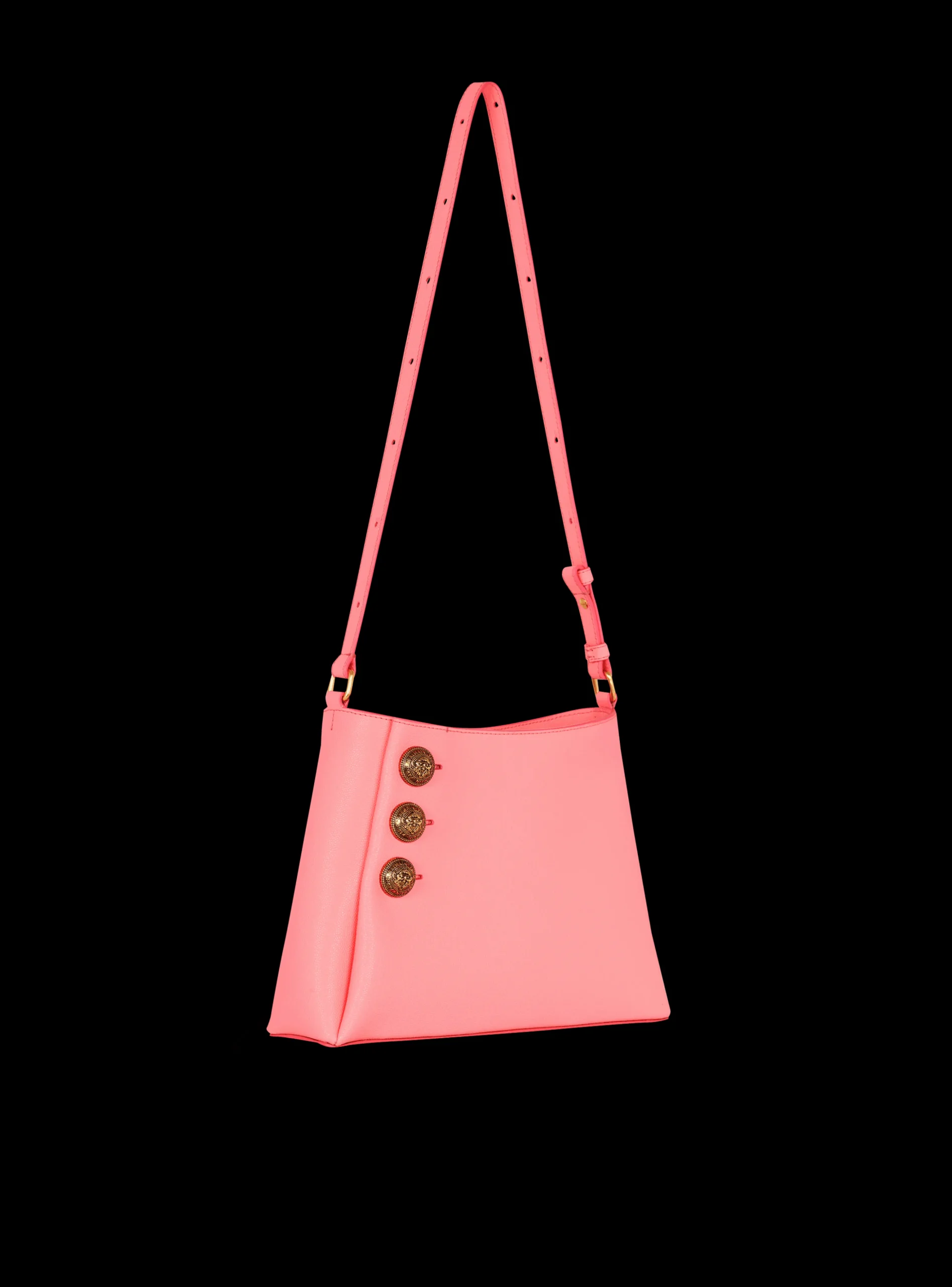 Women Balmain Emblème Handbag In Grained Leather