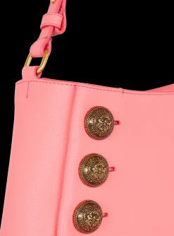 Women Balmain Emblème Handbag In Grained Leather