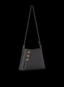Women Balmain Embl&egrave;me Handbag In Grained Leather