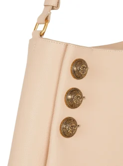 Women Balmain Embl&egrave;me Handbag In Grained Leather