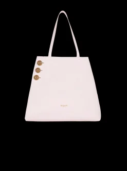 Women Balmain Embl&egrave;me Leather Tote Bag