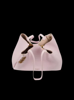 Women Balmain Embl&egrave;me Leather Tote Bag