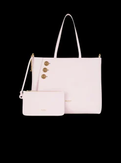 Women Balmain Embl&egrave;me Leather Tote Bag