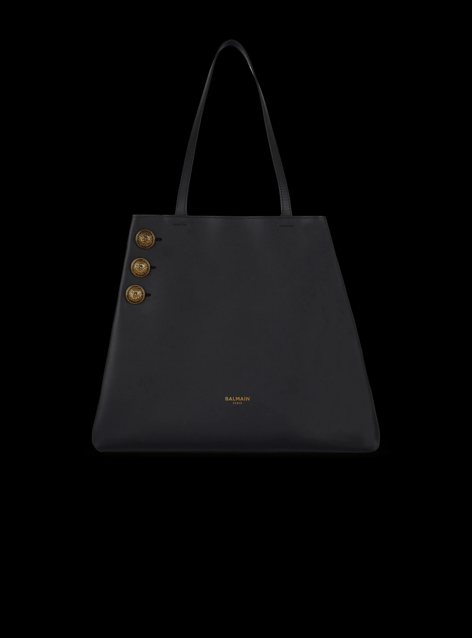 Women Balmain Emblème Leather Tote Bag