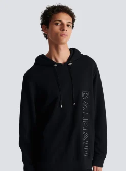 Balmain Embossed Hooded Sweatshirt