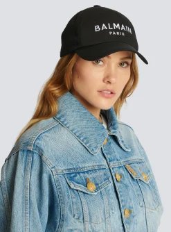 Women Balmain Embroidered Paris Cap