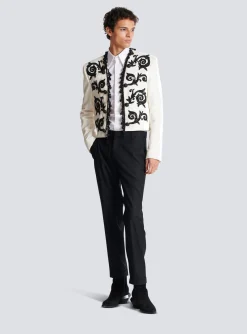 Balmain Embroidered Velvet Spencer Jacket