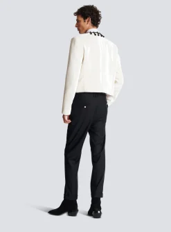 Balmain Embroidered Velvet Spencer Jacket