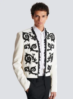 Balmain Embroidered Velvet Spencer Jacket